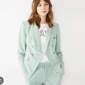 Green double breasted blazer